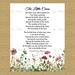 The Little Cares Poetry Watercolor Field Clover By E B Browning 8x10 Poetry Instant Wall Art Digital Download Printable DIY Vintage Verses
